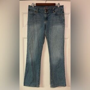 Wrangler Premium Patch Mid Rise Flare Jeans‎ Womens Denim Y2K Vintage Size 9/10